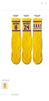 Lakers and Kobe Bryant Themed Socks