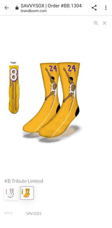 Lakers and Kobe Bryant Themed Socks